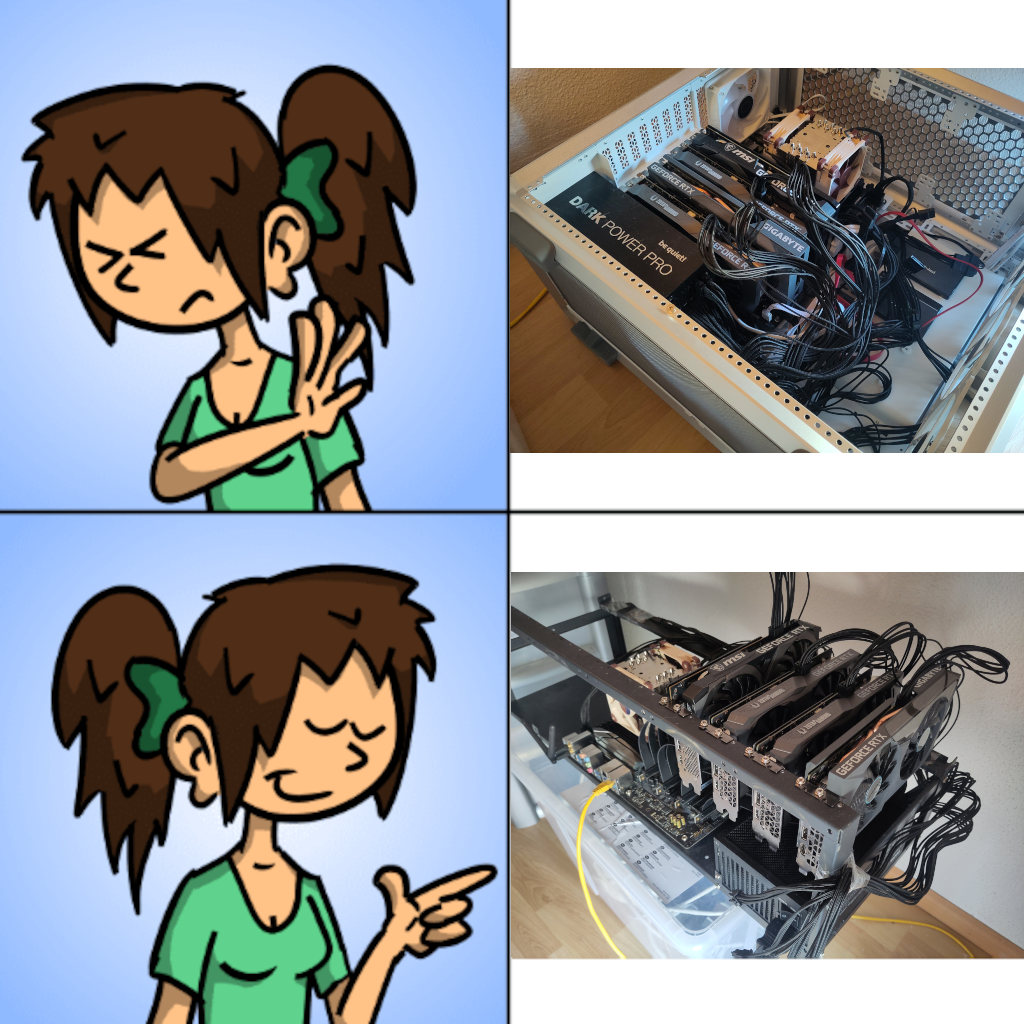 closed computer case VS open frame